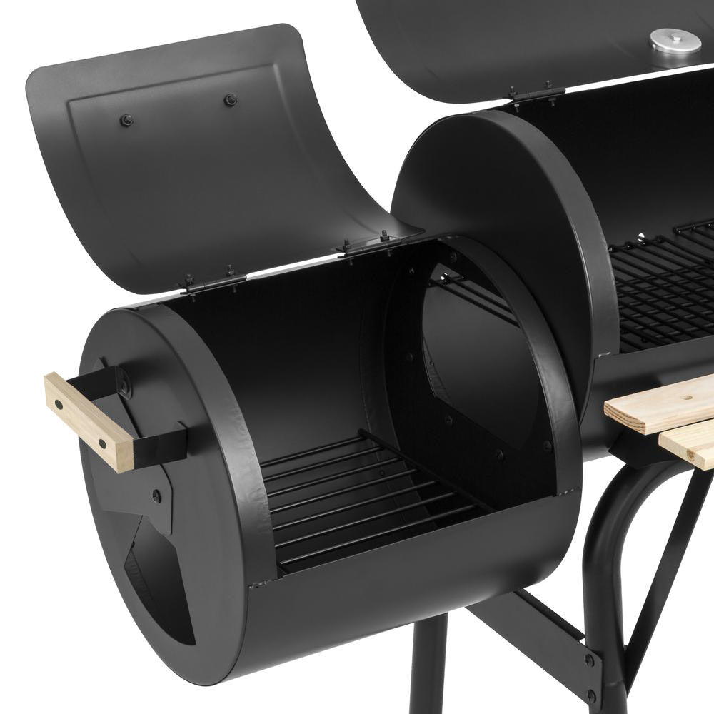 2in1 charcoal BBQ grill and smoker-4