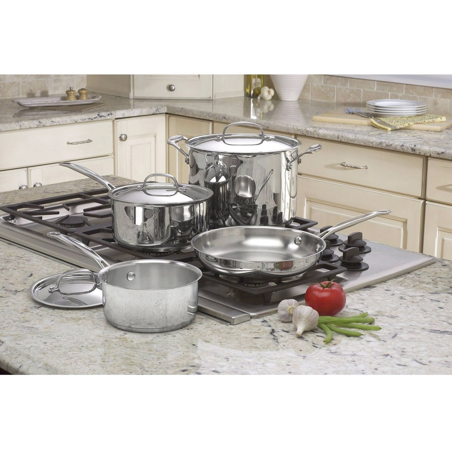 7-Piece Oven Safe Stainless Steel Cookware Set-1