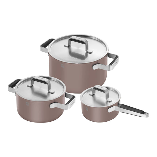 ZWILLING Pure Cookware Set, 6 Piece 18/10 Stainless Steel, Rose-0
