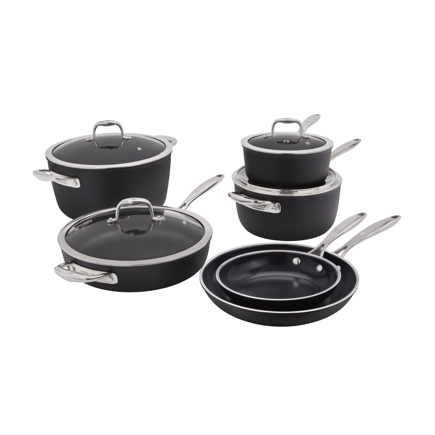 ZWILLING Forte Plus Cookware Set, 10 Piece, Aluminum, Ceramic Titanium-0