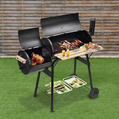 2in1 charcoal BBQ grill and smoker-1