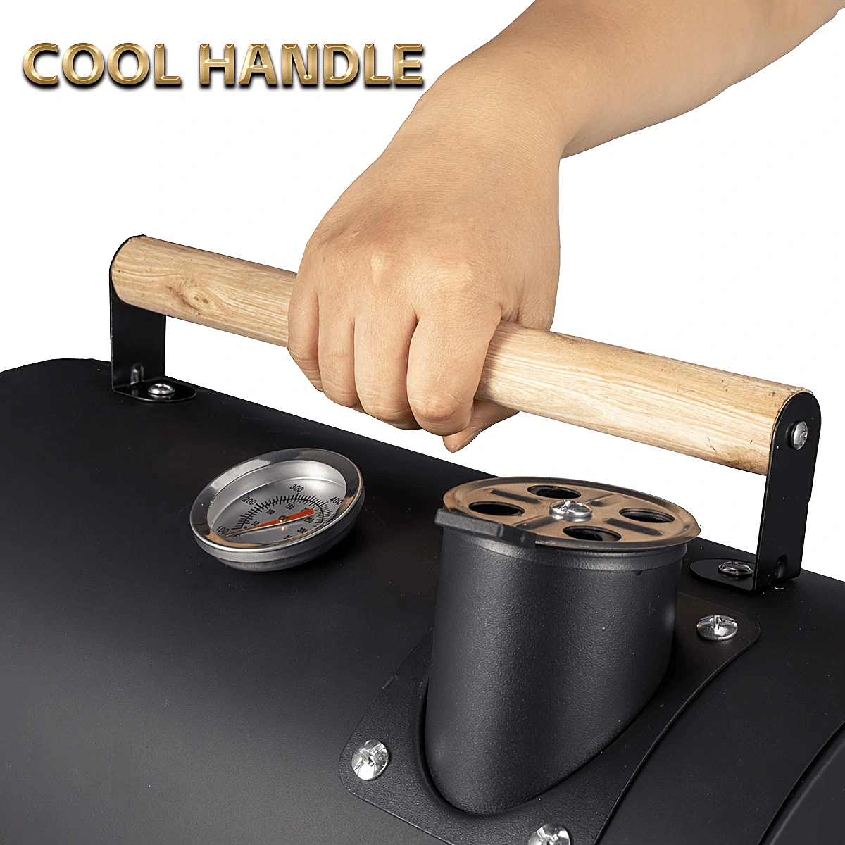 Portable Charcoal Grill BBQ Smoker with Handle-3
