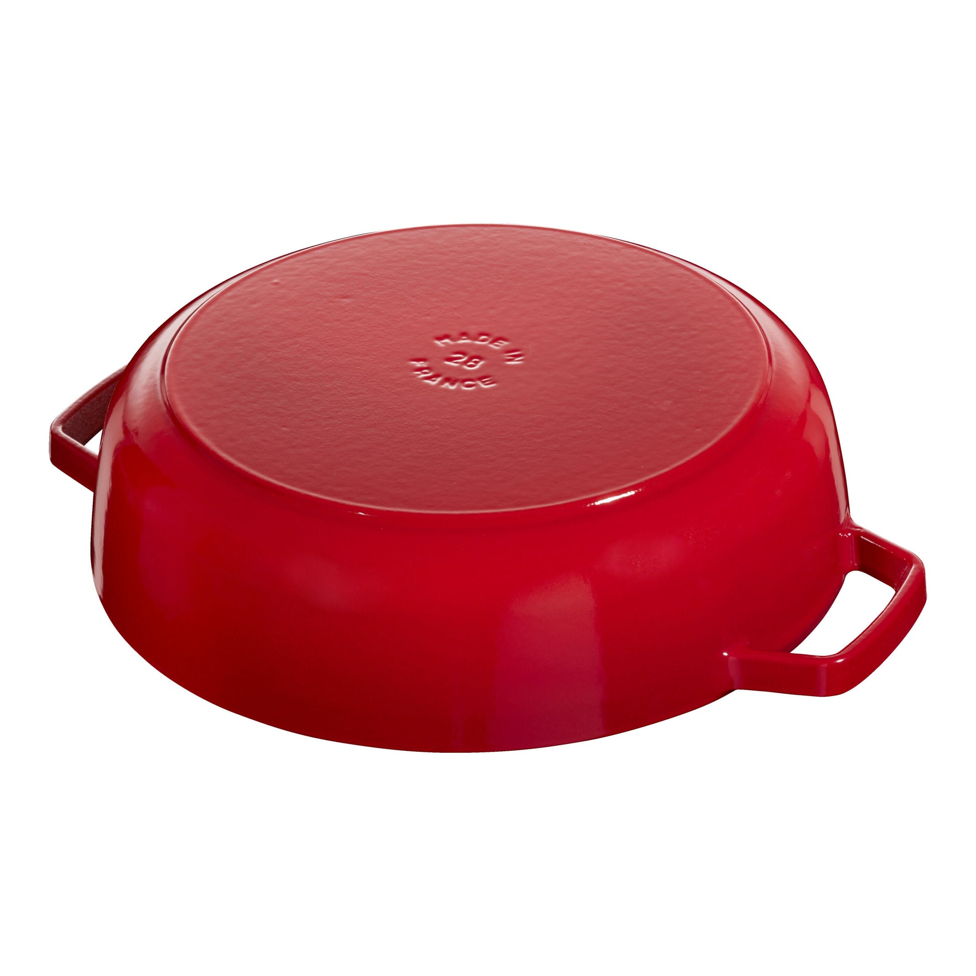 STAUB Braisers 3.7 L Cast Iron Round Saute Pan Chistera, Cherry-2