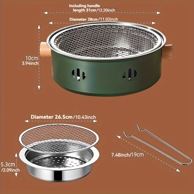 BBQ Grill Set with Non-Stick Stainless Steel-2