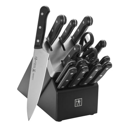 Henckels Solution 16 Piece, Knife Block Set, Black-0