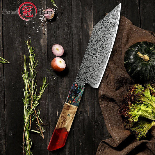 Damascus Stainless Steel Chef Knife 13.7cm Blade-1