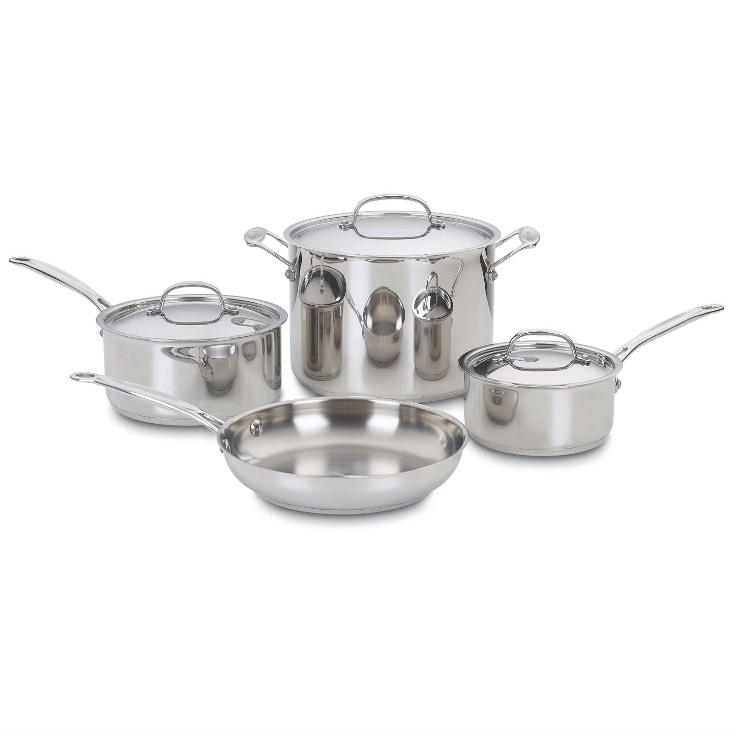 7-Piece Oven Safe Stainless Steel Cookware Set-0