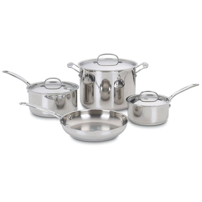 7-Piece Oven Safe Stainless Steel Cookware Set-0