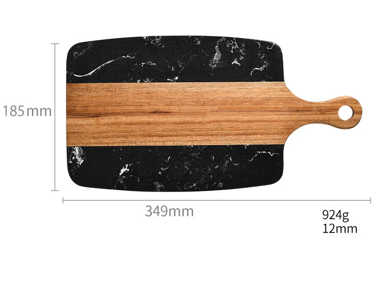 Chopping Board Marble Splicing Acacia Wood-4