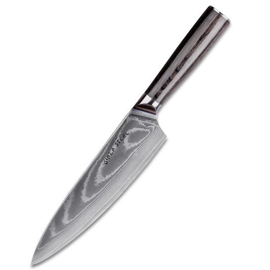 LUCIA 20 | Chef Knife 8Cr18Mov Steel Core / Pakka wood handle-0