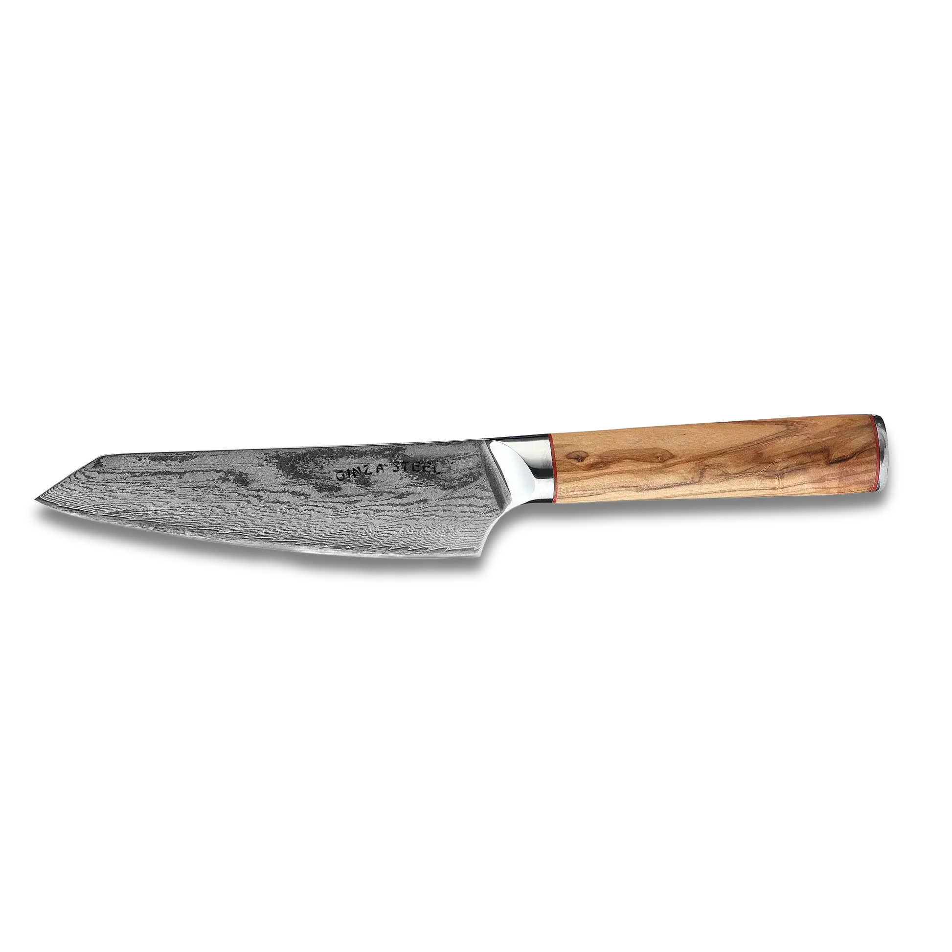 Ginza Steel MIA 17 Chef Knife 6.5” – Damascus AUS10 Steel, 67-Layer, Olive Wood Handle-2