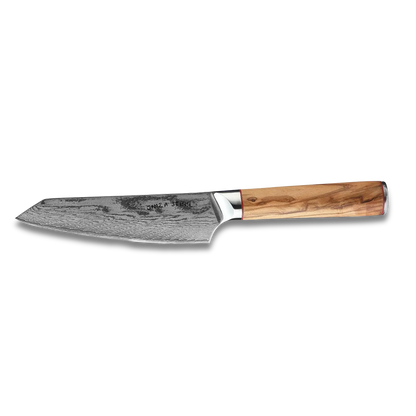 Ginza Steel MIA 17 Chef Knife 6.5” – Damascus AUS10 Steel, 67-Layer, Olive Wood Handle-2