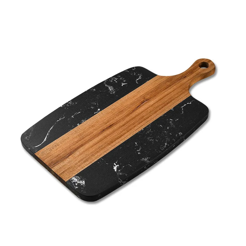 Chopping Board Marble Splicing Acacia Wood-0