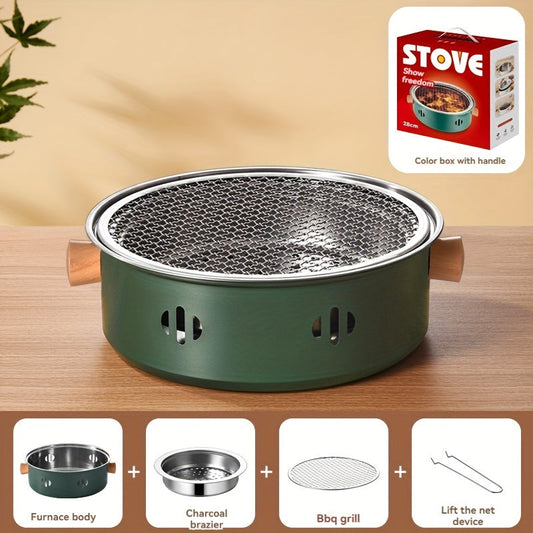 BBQ Grill Set with Non-Stick Stainless Steel-1