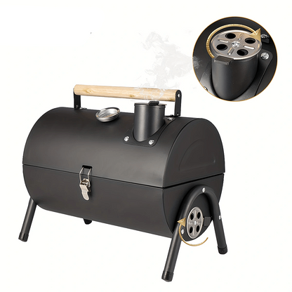 Portable Charcoal Grill BBQ Smoker with Handle-2
