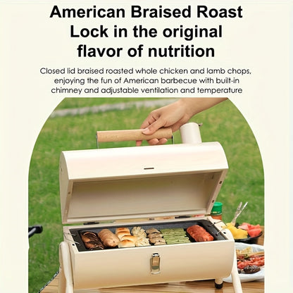 Portable Cast Iron BBQ Grill Charcoal Stove-3